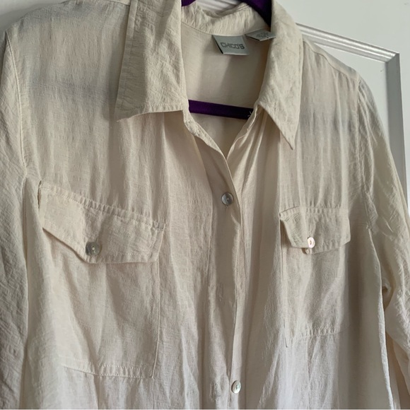 Silk Chicos Button Up Blouse 2 - Picture 3 of 11